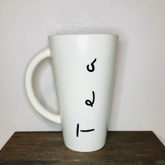 Tea Ceramic Tall Black & White Mug - Picture 2 of 2